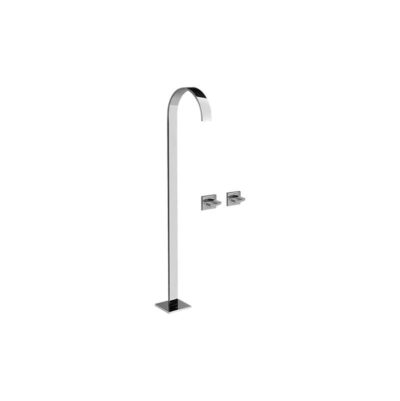 Graff Sade Floor-Mounted Tub Filler w/Wall-Mounted Handles