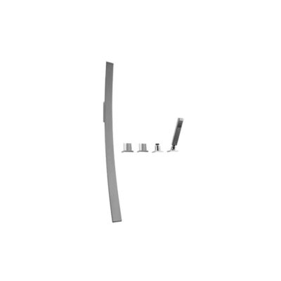 Graff Luna Wall-Mounted Tub Filler w/Deck-Mounted Handles/Handshower Set