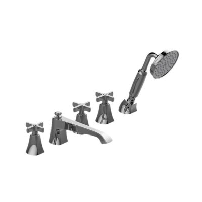 Graff Finezza DUE Roman Tub Set w/Handshower w/Cross Handle (Rough and Trim)