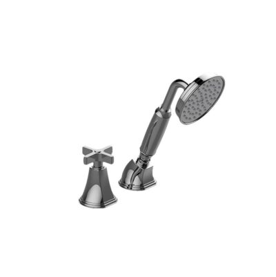 Graff Finezza UNO Deck-Mounted Handshower & Diverter Set w/Cross Handle (Trim)