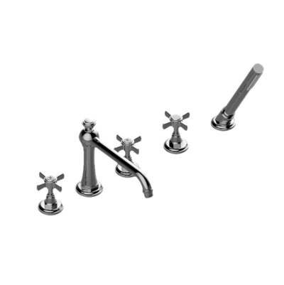 Graff Camden Roman Tub Set w/Handshower w/Cross Handle (Rough and Trim)