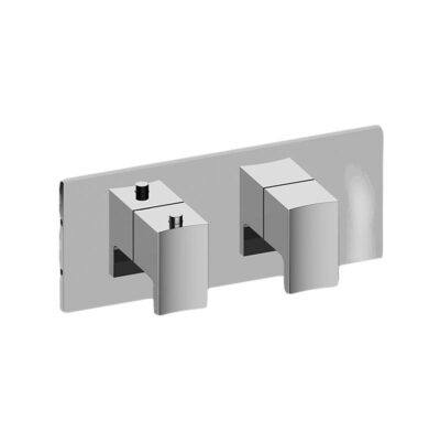 Graff Sade/Targa Square M-Series Valve Trim with Two Handles (Horizontal Orientation)