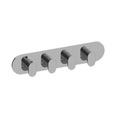 Graff Ametis Round M-Series Valve Trim with Four Handles (Horizontal Orientation)
