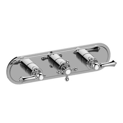 Graff Adley Traditional M-Series Valve Trim with Three Handles (Horizontal Orientation)