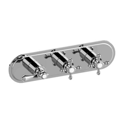 Graff Adley Traditional M-Series Valve Trim with Three Handles (Horizontal Orientation)