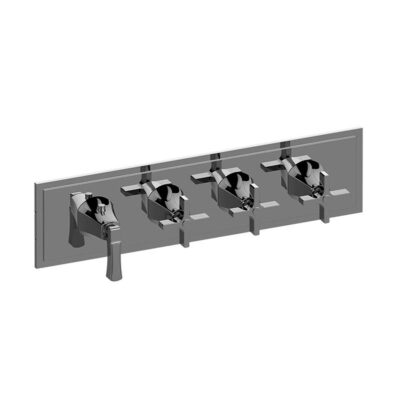 Graff Finezza DUE Finezza DUE, Vignola M-Series Valve Trim with Four Handles (Horizontal Orientation)
