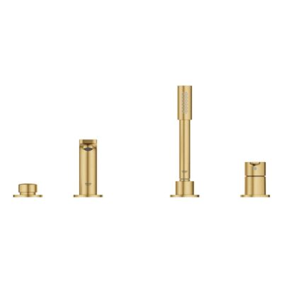Grohe 4-Hole Single-Handle Deck Mount Roman Tub Faucet with 1.75 GPM Hand Shower