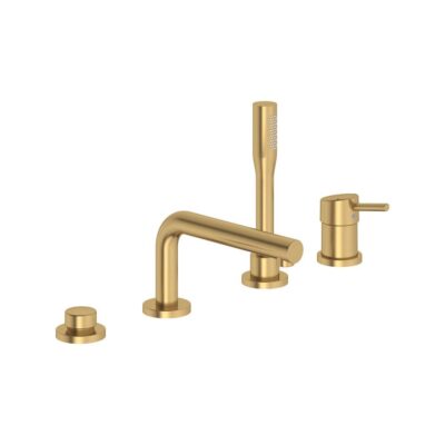 Grohe 4-Hole Single-Handle Deck Mount Roman Tub Faucet with 1.75 GPM Hand Shower