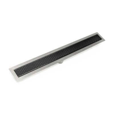 Infinity Drain 42'' FF Series Complete Kit with 2 1/2'' Perforated Offset Slot Grate in Gunmetal