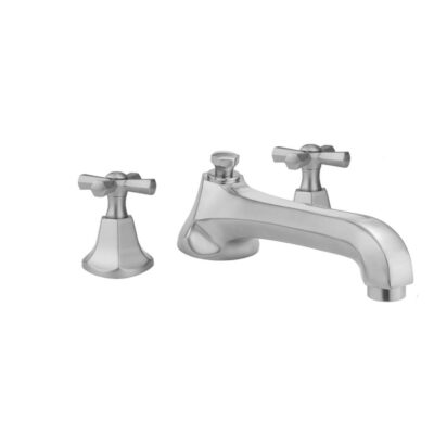 Jaclo Astor Roman Tub Set with Low Spout and Hex Cross Handles
