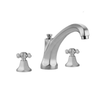 Jaclo Astor Roman Tub Set with High Spout and Ball Cross Handles