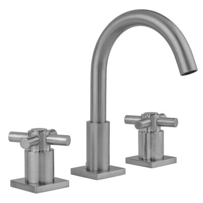 Jaclo Uptown Contempo Faucet with Square Escutcheons & Contempo High Cross Handles