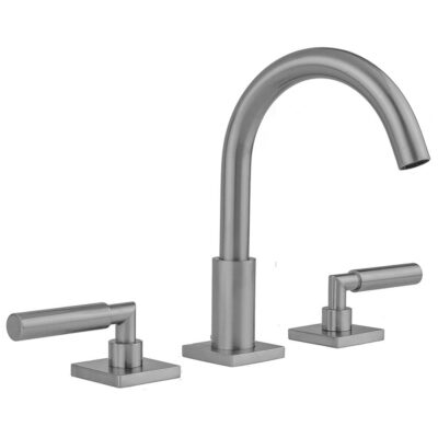 Jaclo Uptown Contempo Faucet with Square Escutcheons & Hub Base Lever Handles