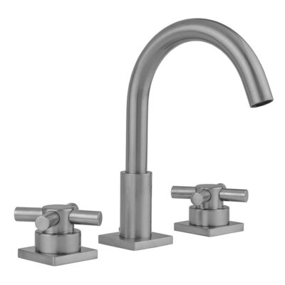 Jaclo Uptown Contempo Faucet with Square Escutcheons & Low Contempo Cross Handles- 1.2 GPM