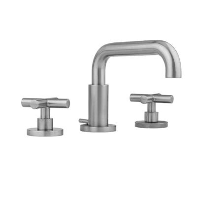 Jaclo Downtown Contempo Faucet with Round Escutcheons & Contempo Hub Base Cross Handles