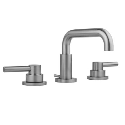 Jaclo Downtown Contempo Faucet with Round Escutcheons & Low Contempo Lever Handles- 0.5 GPM