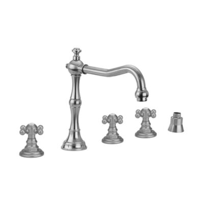 Jaclo Roaring 20's Roman Tub Set with Ball Cross Handles and Straight Handshower