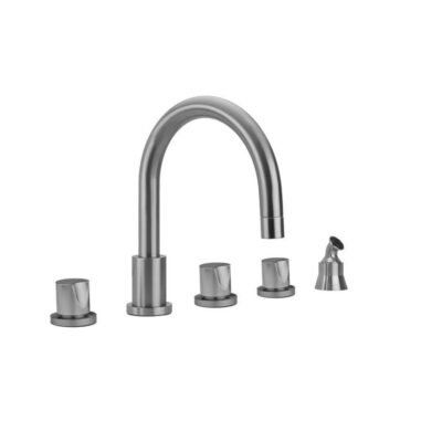 Jaclo Contempo Roman Tub Set with Thumb Handles and Angled Handshower