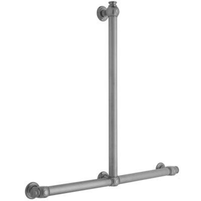 Jaclo T61 Reeded with End Caps 24H x 24W T Grab Bar