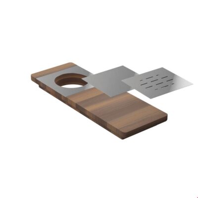 Home Refinements by Julien Presentation Board For Fira Sink W/ Ledge, Walnut, 6X17-1/4X1-1/2
