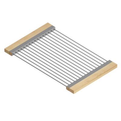 Home Refinements by Julien Drying Rack For 18In Sink, Maple Handles, 12X19X1