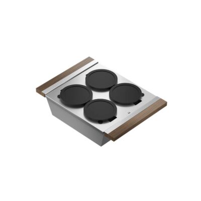 Home Refinements by Julien Serving Bin With Bowls (4) For 18In Sink, Walnut Handles, 12X19X4