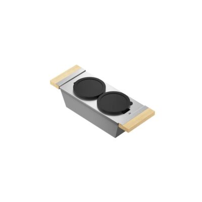 Home Refinements by Julien Serving Bin With Bowls (2) For 17In Sink, Maple Handles, 6X18X4