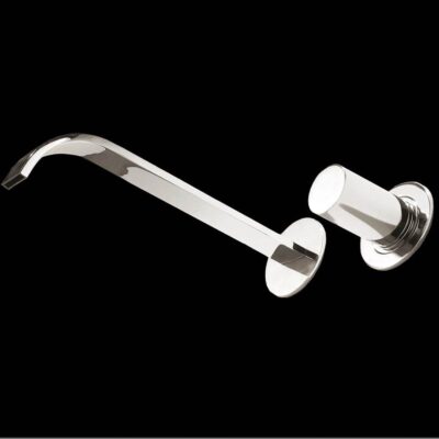 Lacava TRIM - Wall-mount two-hole faucet with one knob handle on the right, no backplate.