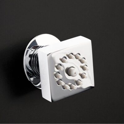 Lacava Wall-mount round body spray, one jet.