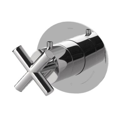 Lacava TRIM ONLY - Thermostatic Valve GPM 10 (60PSI) with round back plate and cross handle