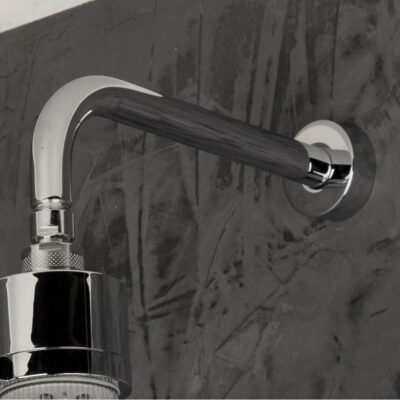 Lacava Wall-mounted shower arm with round flange, 16''D 3 3/4''H, shower head sold separately.