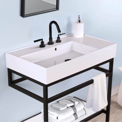 Lacava Wall-mounted or vessel porcelain washbasin with overflow
