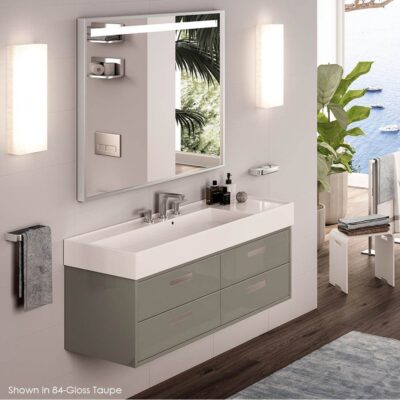 Lacava Wall-mounted or vessel porcelain washbasin with overflow