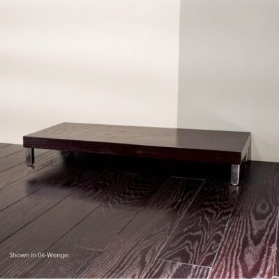 Lacava Free-standing bench with polished stainless steel legs, 39 3/8''W, 17 3/4''D, 5 1/2''H