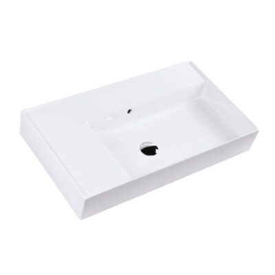 Lacava Wall-mounted or vessel porcelain washbasin with overflow