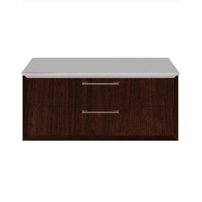 Lacava Cabinet of wall-mount under-counter cabinet featuring one drawer and solid surface countertop (pulls included).