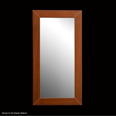 Lacava Surface-mount or self-rimming recessed medicine cabinet with mirrored door and 3 adjustable shelves.