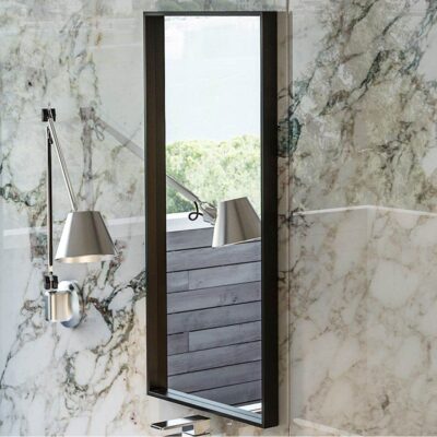 Lacava Wall-mount mirror in wooden or metal frame. W:15'', H:34'', D: 2''.