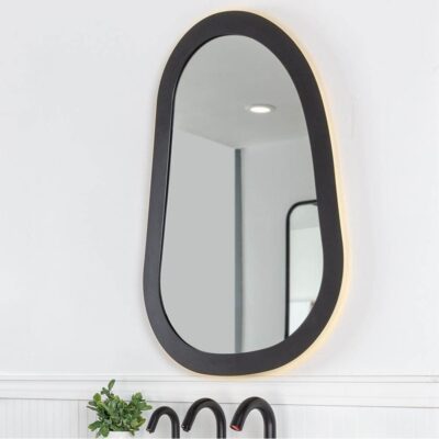 Lacava Wall hung mirror with metal frame surround. Add on ACC4 LED lighting available. Can be mounted in multiple orientations. 26''W, 36-1/2''H