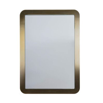 Lacava Wall hung mirror with metal frame surround. Can be mounted in multiple orientations, add on ACC4 LED lighting available. 34''W, 42''H