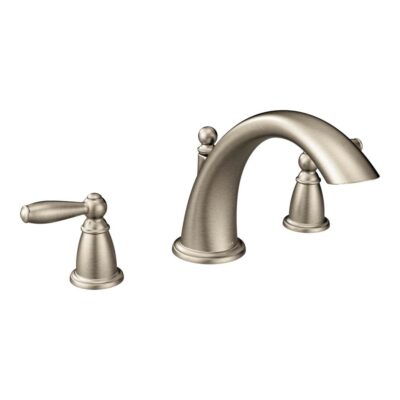 Moen Brantford 2-Handle Deck-Mount Roman Tub Faucet Trim Kit in Brushed Nickel (Valve Sold Separately)