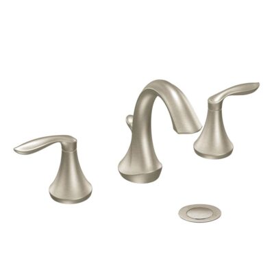 Moen Eva 8 in. Widespread 2-Handle High-Arc Bathroom Faucet Trim Kit in Brushed Nickel (Valve Sold Separately)