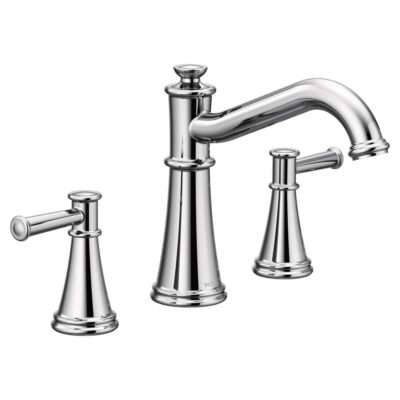 Moen Belfield 2-Handle Deck-Mount Roman Tub Faucet in Brushed Nickel (Valve Sold Separately)