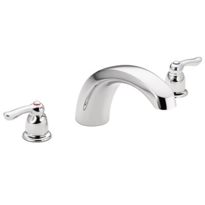 Moen Chateau 2-Handle Low Arc Roman Tub Faucet Trim in Chrome (Valve Sold Separately)