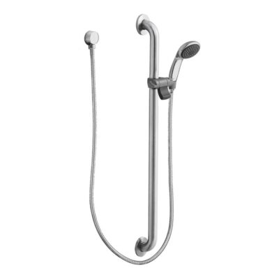 Moen Chrome/stainless slide bar/grab bar shower