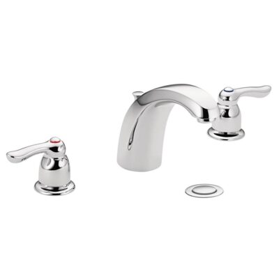 Moen Chateau Two-Handle Low Arc Centerset Bathroom Faucet, Chrome