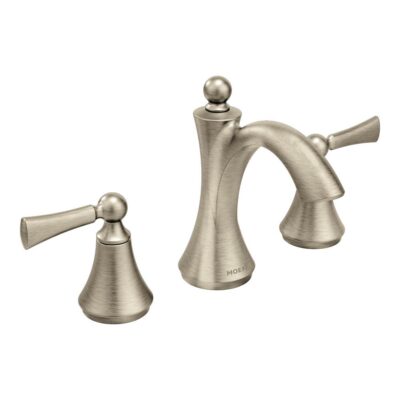 Moen Wynford 8 in. Widespread 2-Handle High-Arc Bathroom Faucet in Brushed Nickel (Valve Sold Separately)