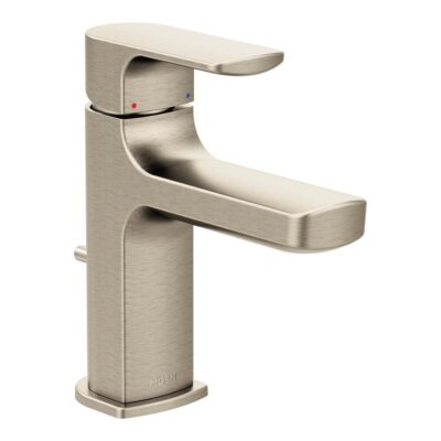 Moen Rizon Brushed Nickel One-Handle Low Arc Bathroom Faucet