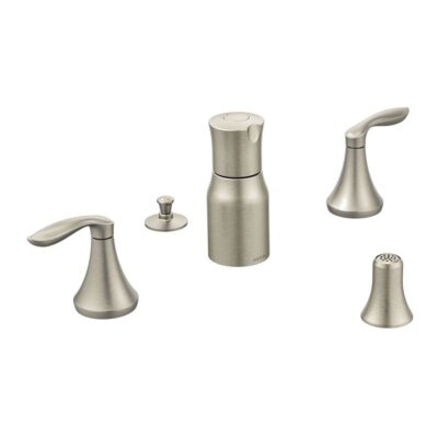 Moen Eva 2-Handle Bidet Faucet Trim Kit in Brushed Nickel (Valve Sold Separately)