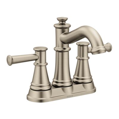 Moen Belfield Two-Handle Centerset Bathroom Faucet, Brushed Nickel